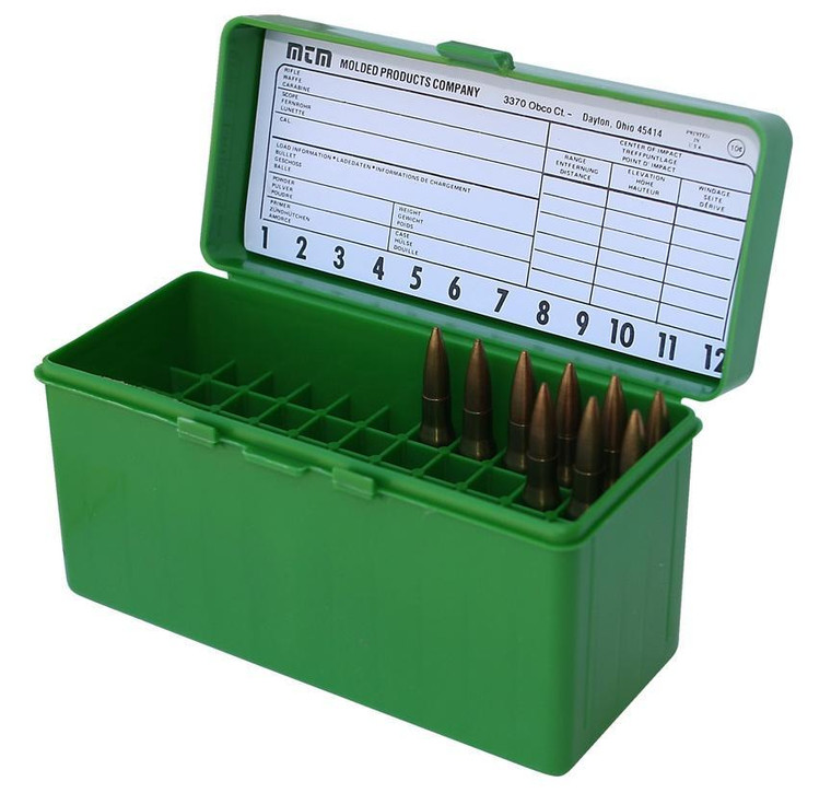 MTM Gun-Gard R-60 Series Rifle Ammo Box Green - RL-60-10