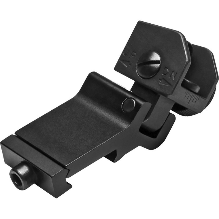 NcStar AR-15 45 Degree Offset Flip-Up Rear Sight Black - MAR45FLR