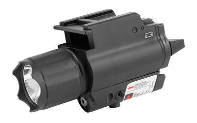 TACTICAL RED LASER SIGHT & 3W 120 LUMENS LED FLASHLIGHT W/WEAVER QR - AQPFLS