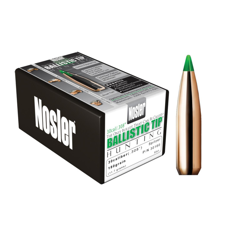 Nosler Ballistic Tip Hunting Bullets .25 cal .257" 115 gr SBT-BTIP 50/ct - 25115