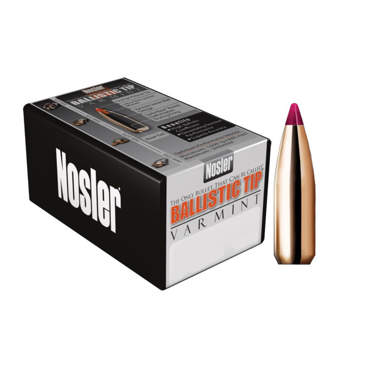 Nosler Ballistic Tip Varmint Bullets .204 cal .204" 40 gr SPITZ 100/ct - 52111