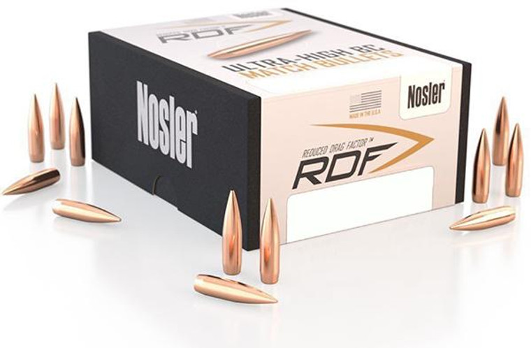 Nosler RDF Match Bullets .30 cal .308" 168gr HPBT 100/ct - 53182 Nosler RDF Match Bullets .30 cal .308" 168gr HPBT 100/ct - 53182