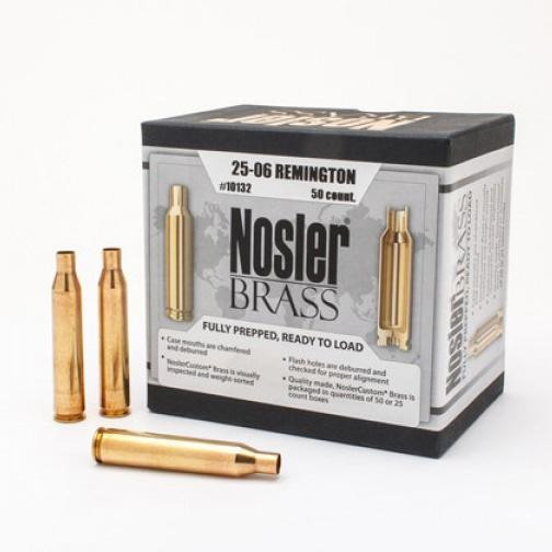 Nosler Unprimed Brass Rifle Cartridge Cases 50/ct .25-06 Rem - 10132