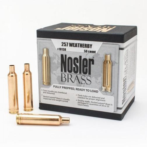 Nosler Unprimed Brass Rifle Cartridge Cases 50/ct .257 Roberts (+P)  - 10135