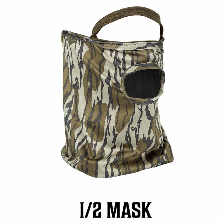 Primos Stretch Fit Mask - Mossy Oak Bottomland 1/2 Face - PS6664