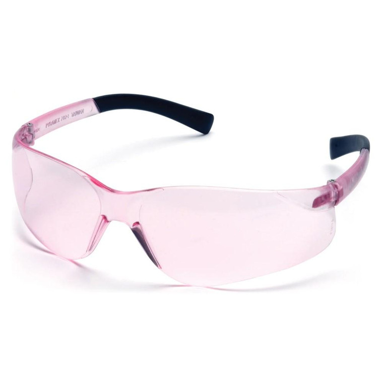 Pyramex Clear Mini Ztek Safety Glasses Pink with DP1000 32dB Earplugs - PYS2517SNDP