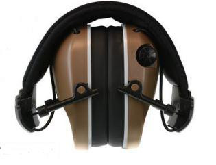 Radians Dual Microphone Electronic Earmuff 3.5mm Stereo Jack 23dB Black Tan - R3240ECS
