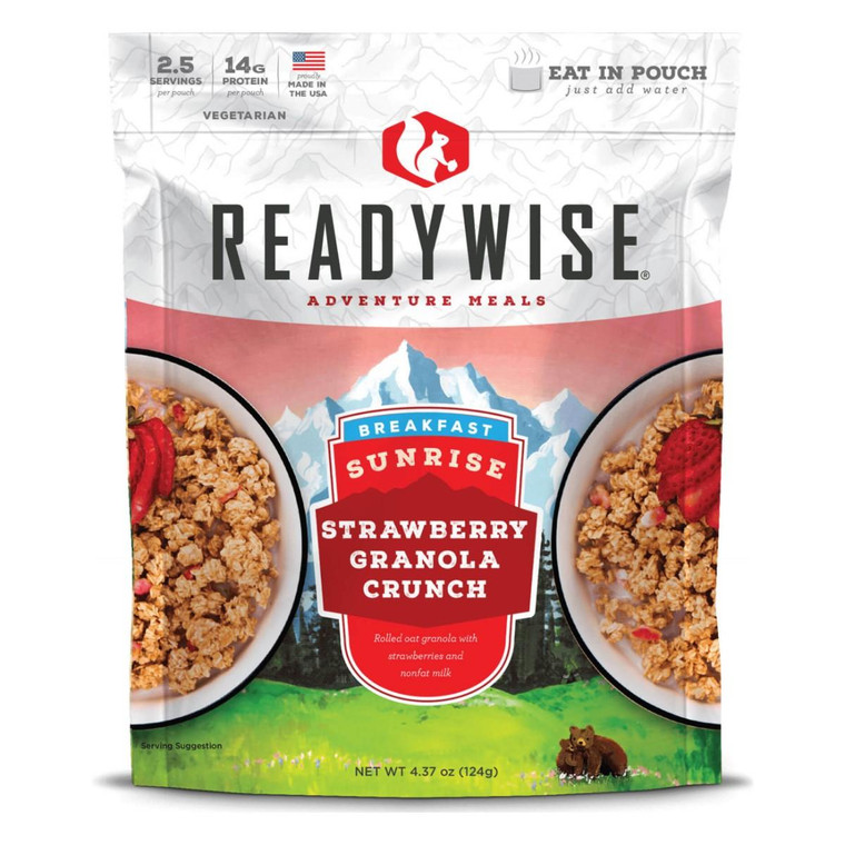 Readywise Sunrise Strawberry Granola Crunch - 4.37 oz - RW05-007 Readywise Sunrise Strawberry Granola Crunch - 4.37 oz - RW05-007