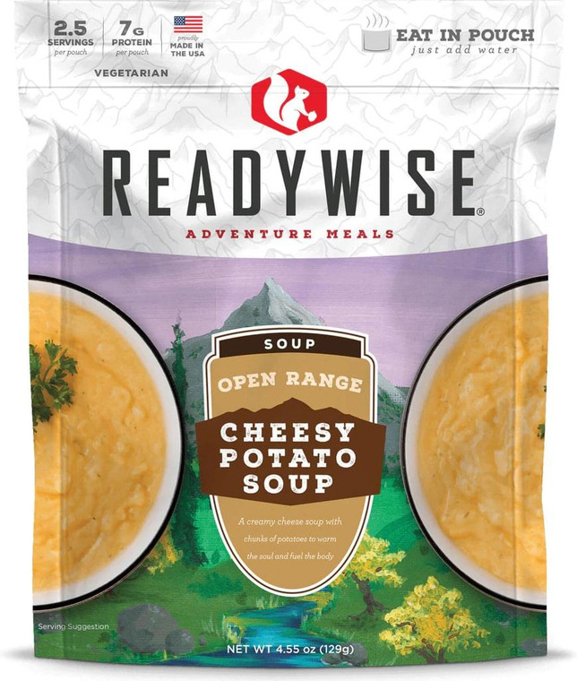 Readywise Open Range Cheesy Potato Soup - 4.55 oz - RW05-010 Readywise Open Range Cheesy Potato Soup - 4.55 oz - RW05-010