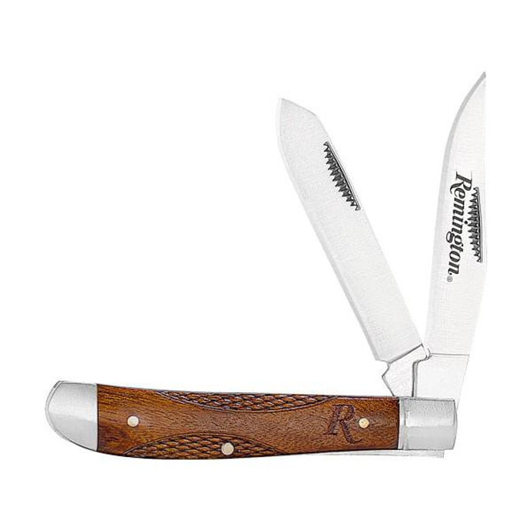 Remington Woodland Trapper Folding Knife 3.5" Blade Wood - 15658 Remington Woodland Trapper Folding Knife 3.5" Blade Wood - 15658
