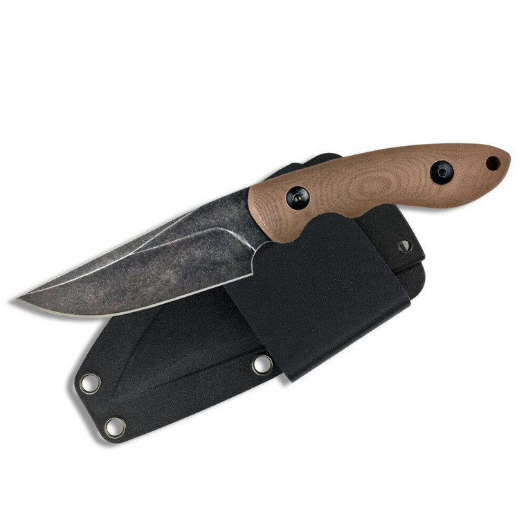 ABKT Elite Shadow Predator Fixed Knife 3-1/2" Drop Point Blade Brown - AB004T