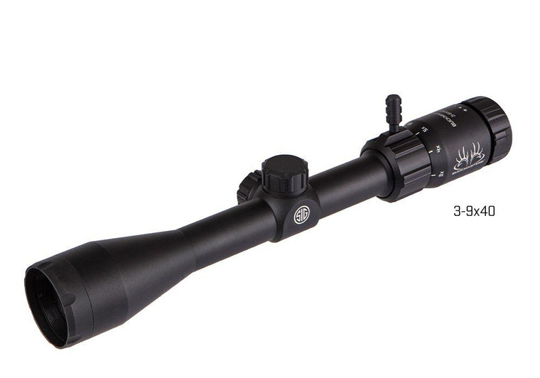 Sig Sauer Buckmasters Rifle Scope 3-9X40mm 1" SFP BDC Non Illum. Black - SOBM33001