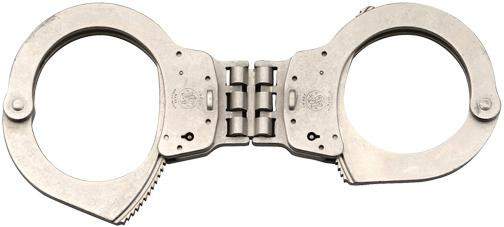 Smith & Wesson Universal Size Handcuff - Hinged Nickel - 350133