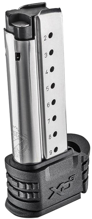 Springfield Armory XD(S) Magazine w Black X-Tension 9mm 9/rd Stainless - XDS09061