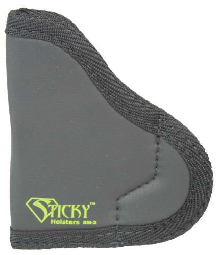 Sticky Holsters Small Sticky Pocket Holster for 2.5" Pocket 380s Black Ambi - SM-2