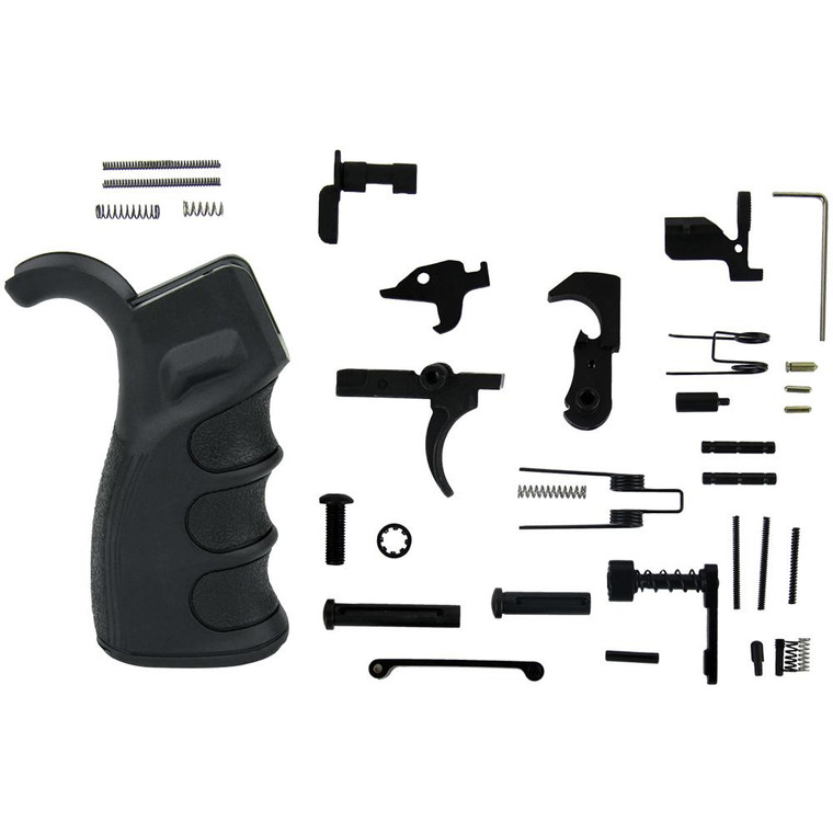 TacFire AR-15 Lower Parts Kit / A2 Grip (Made in the USA) - LPK01-USA
