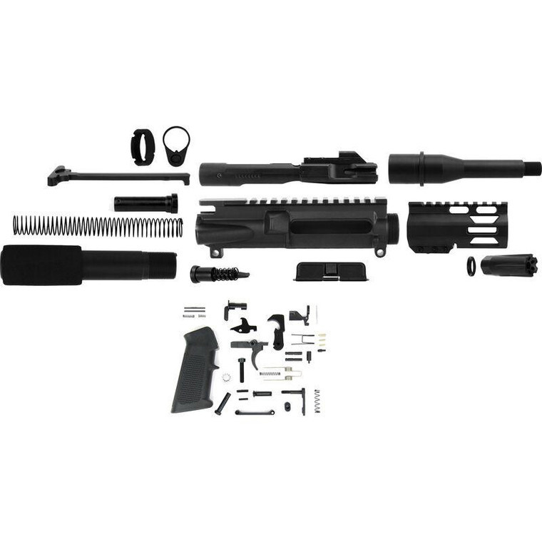 TacFire Unassembled 9mm Luger 7" Barrel Pistol Build Kit with Lower Parts Kit - PK9MM-LPK-7