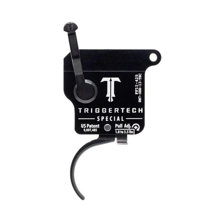 Triggertech Rem Model 7 Special Single Stage Trigger 1.0-3.5 lbs Curved Black - RM7-SBB-13-TBC