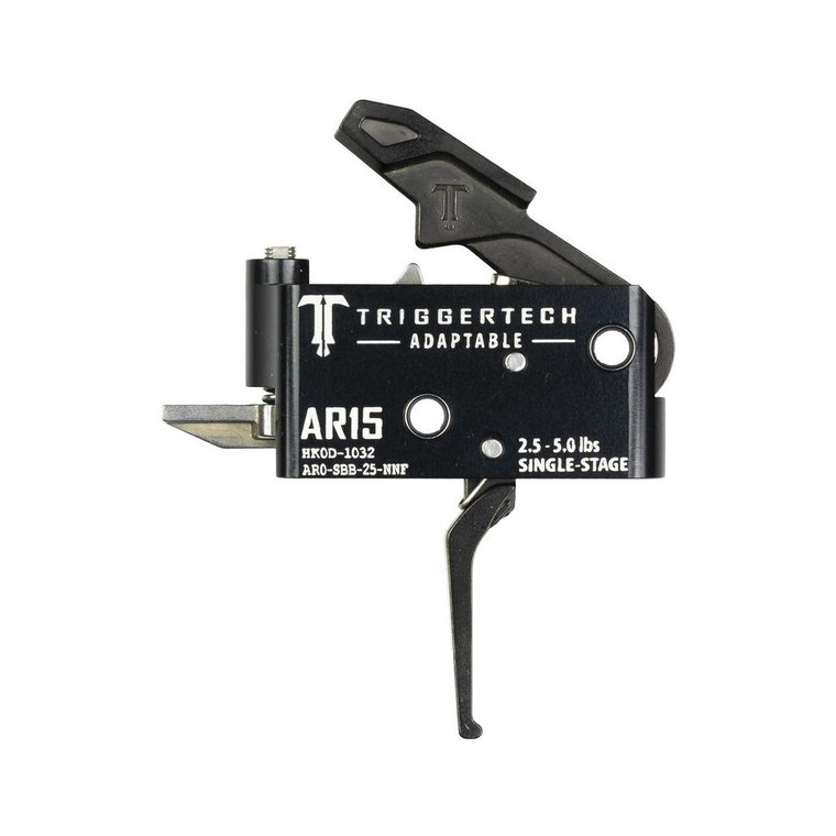 TriggerTech AR15 Single-Stage Adaptable Flat Trigger Black - AR0-SBB-25-NNF