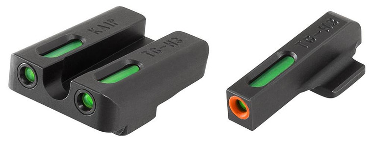 Truglo TFX Pro Tritium/Fiber-Optic Day/Night Sights Fit KAHR ARMS K MK P PM T &TPModels with New Dovetail (post 2004) - Orange Outline Front/Rear  - TG13KA1PC