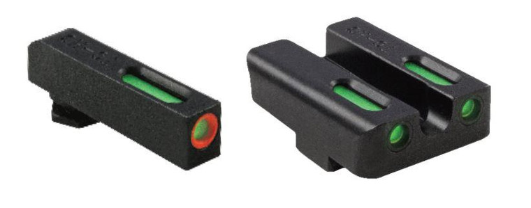 Truglo TFX Pro Tritium/Fiber-Optic Day/Night Sight - Ruger American 9mm & .45 - Orange Outline Front/Rear Green - TG13RS3PC