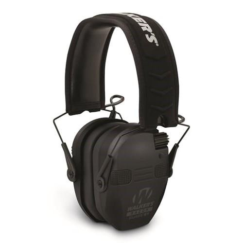 Walker's Razor Electronic Comm Muff Ear Muffs 23dB Black with Bluetooth - GWP-RSEQM-BT