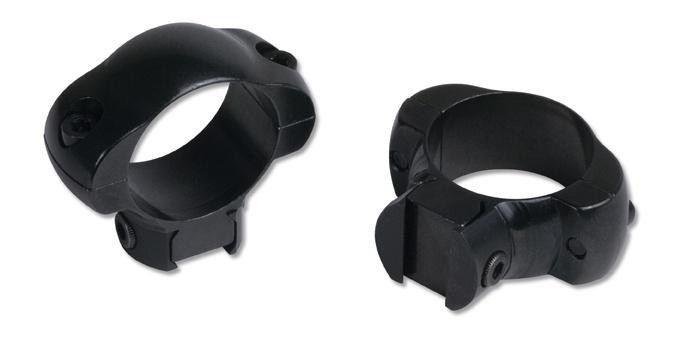 Weaver 2-Piece Grand Slam Steel Top Mount Scope Rings 1" Medium Matte (Windage Adjustable) - 49318
