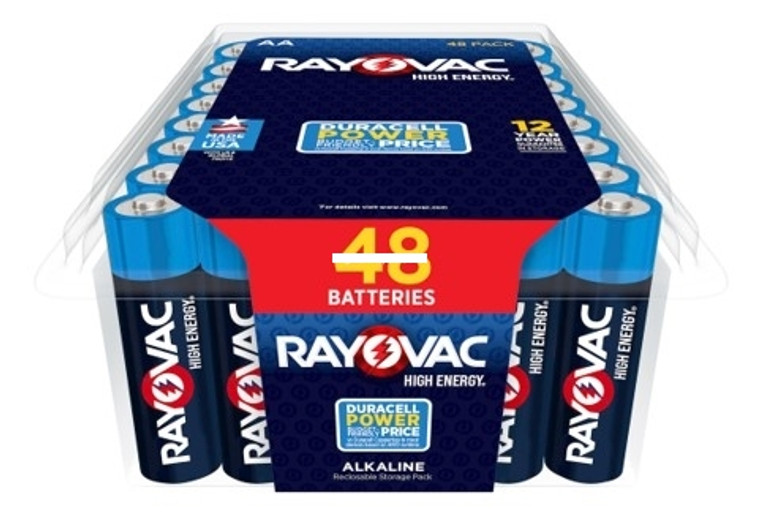 Rayovac Rov815-48pp High Energy - 48pk Aa Batteries - ROV815-48PP