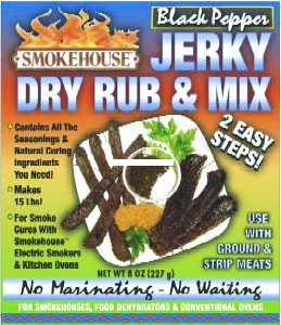 Smokehouse 9751-002-0000 Jerky Dry - Rub & Mix Black Pepper 8 Oz - 9751-002-0000