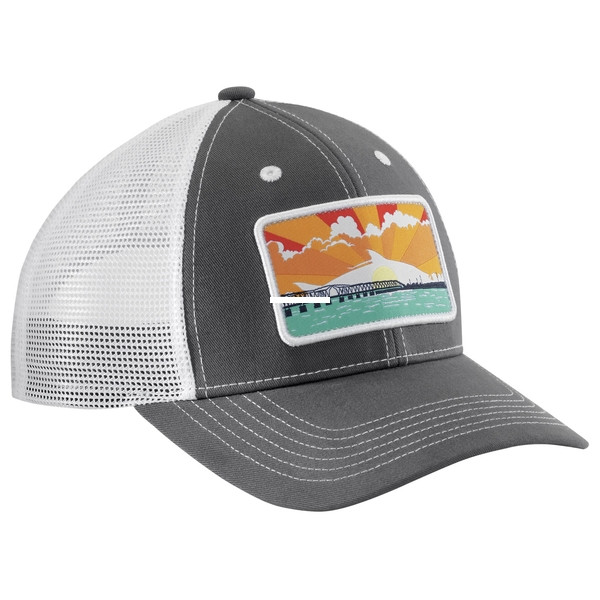 Flying Fisherman H1826 Sunrise - Tarpon Trucker Hat, Charcoal - H1826