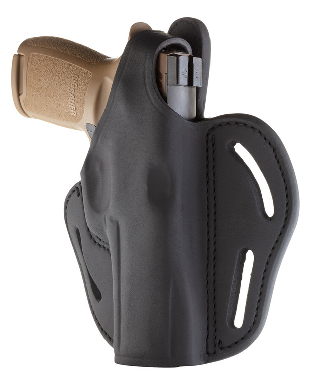 1791 Gunleather BHX5SBLR BHX  OWB 05 Stealth Black Leather Belt Slide Fits Sig P320Ruger Security9 - BHX5SBLR