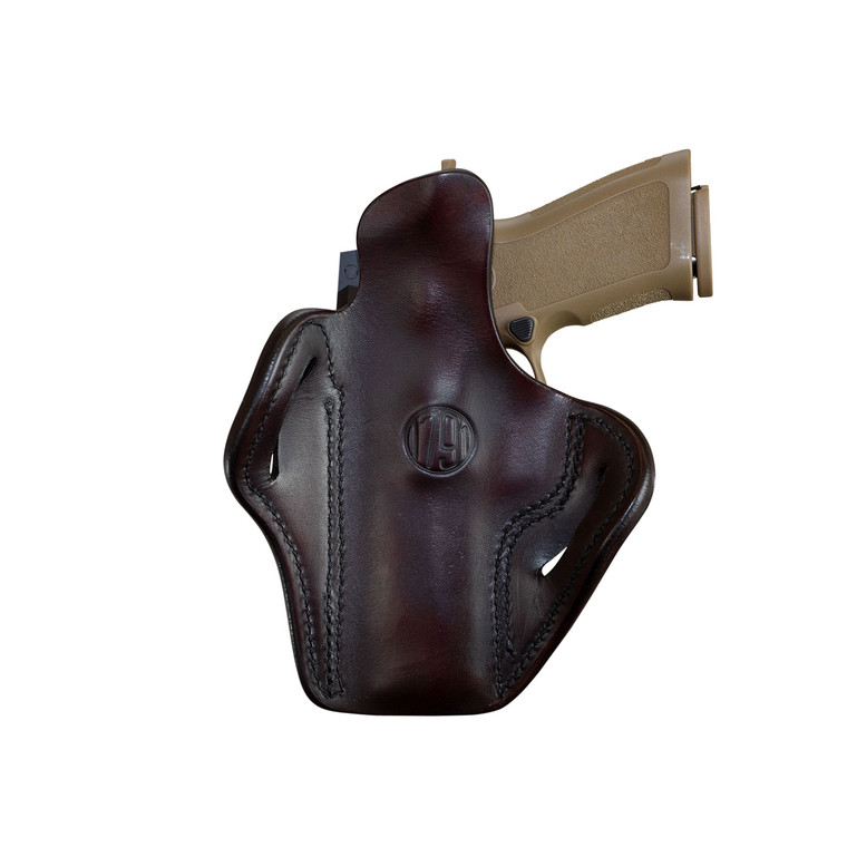 1791 Gunleather ORBH24SBRR BH2.4 Optic Ready OWB 2.4 Signature Brown Leather Belt Slide Fits Walther PPQSig P320Springfield XDM Right Hand - ORBH24SBRR