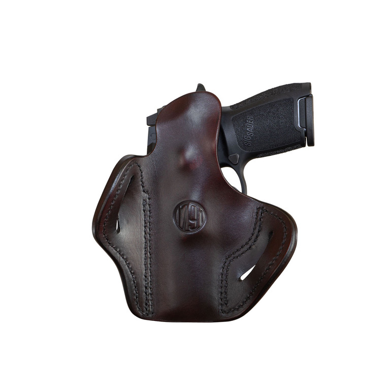 1791 Gunleather ORBH24SSBRR BH2.4S Optic Ready OWB Size 2.4S Signature Brown Leather Belt Slide Fits FN 509HK VP9SK Right Hand - ORBH24SSBRR