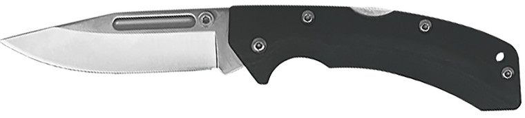 AccuSharp 711C Lockback  3 Folding Clip Point Plain Stainless Steel BladeBlack FRN Handle Includes Allen Wrench - 711C