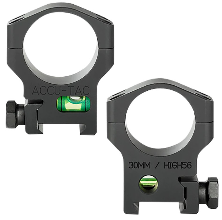 AccuTac HSR300 30 MM Scope Rings  Flat Black - HSR300