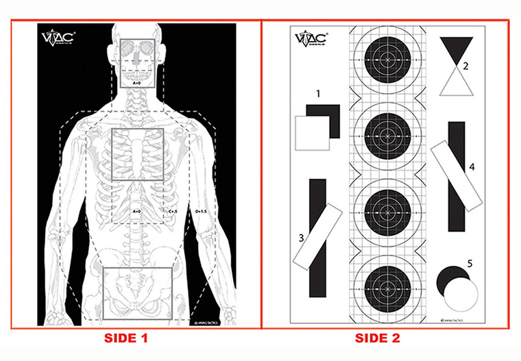 Action Target VTACP100 Sighting Advanced Training MarksmanshipSilhouette Heavy Paper 23 x 35 BlackGrayWhite 100 Per Box - VTACP100