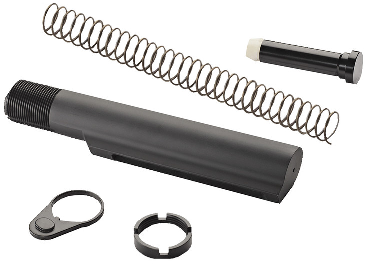 Advanced Technology A5102240 Military Buffer Tube Assembly  AR15 Black Anodized Aluminum - A5102240