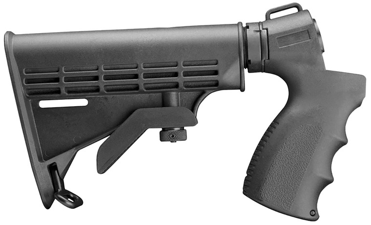Aim Sports APGSM500 Shotgun  6 Position wPistol Grip Black Synthetic for Mossberg 500 - APGSM500