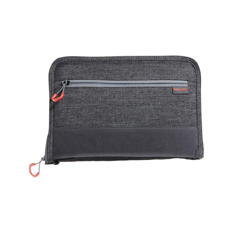 Allen 7757 AutoFit 2.0 Deluxe Handgun Case Gray wRed Accents Foam Padding Knit Interior Exterior Pocket  Finish for Most FullSize SemiAutos 11 L - 7757