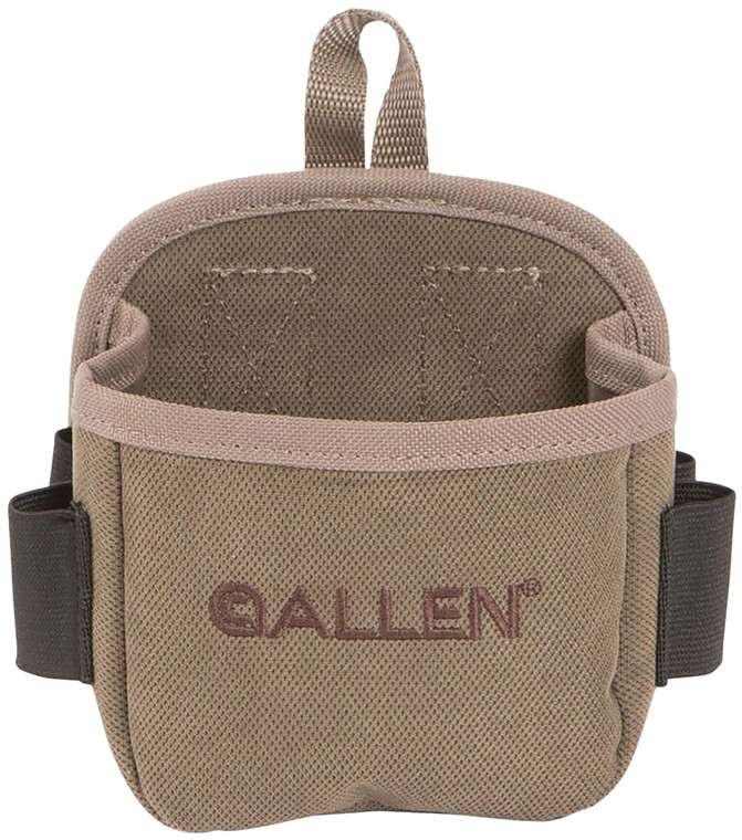 Allen 2203 Select Shell Carrier 25 Shell Box Capacity Tan Canvas w4 Side Loops Belt Clip Mount - 2203