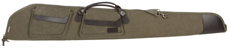 Heritage Cases 54352 North Platte Shotgun Case Olive CanvasLeather 52 - 54352
