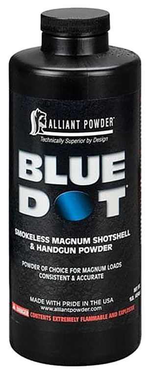 Alliant Powder BLUEDOT Shotshell Powder Blue Dot PistolShotgun MultiGauge  MultiCaliber Magnum 1 lb - BLUEDOT