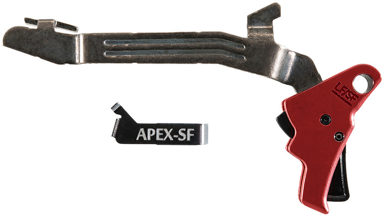 Apex Tactical 102157 Action Enhancement  BlackRed DropIn Trigger Compatible w Glock 4343X48 Right Hand - 102157