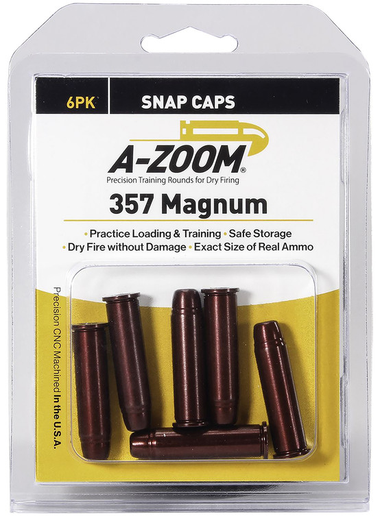 AZoom 16119 Revolver Snap Cap 357Mag 6Pack - 16119