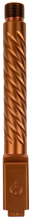 Ballistic Advantage BAPSG175T3R Premium Series  ThreadedSpiral Fluted 9mm Luger Copper PVD Fits Glock 17 Gen 5 - BAPSG175T3R