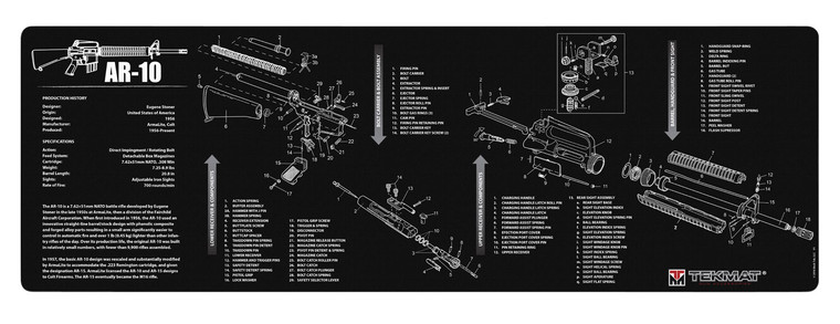 TekMat TEKR36AR10 AR10 Cleaning Mat AR10 Parts Diagram 12 x 36 - TEKR36AR10