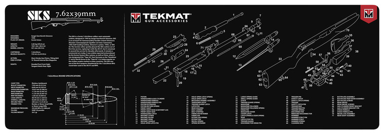 TekMat TEKR36SKS SKS Cleaning Mat SKS Parts Diagram 12 x 36 - TEKR36SKS
