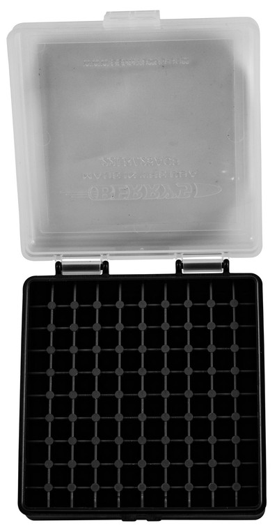 Berrys 63600 Ammo Box  22 LR ClearBlack Polypropylene 100rd - 63600