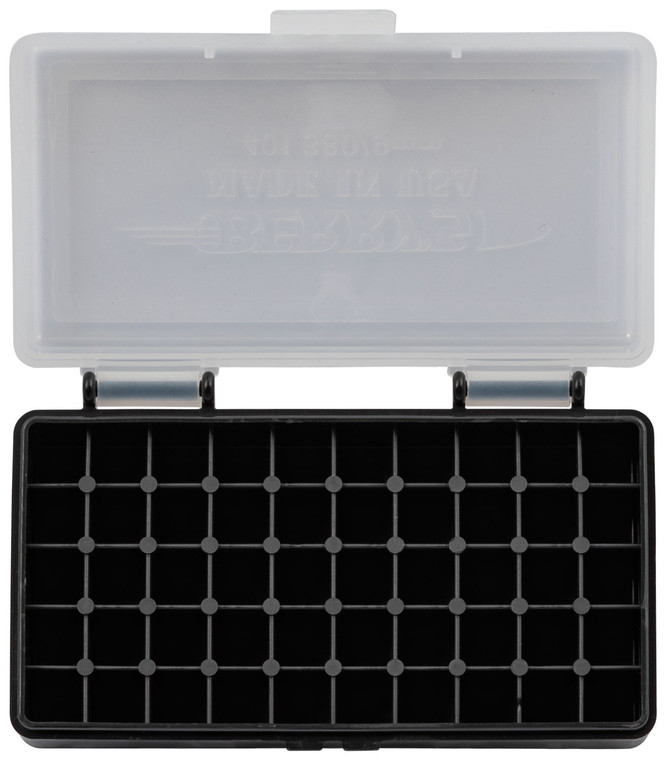 Berrys 71933 Ammo Box  380 ACP9mm Luger ClearBlack Polypropylene 50rd - 71933