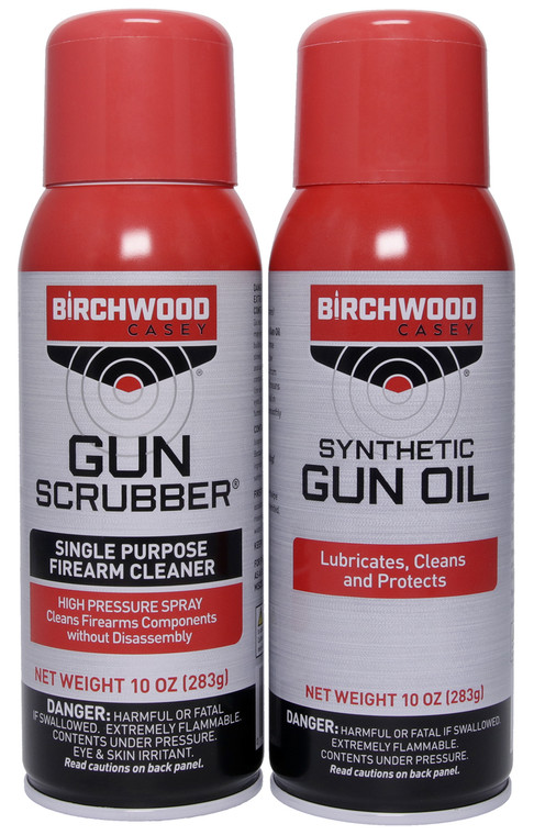 Birchwood Casey 33302 Gun Scrubber  Synthetic Gun Oil Combo Pack 10 oz. Aerosol Can 2 Pack - 33302